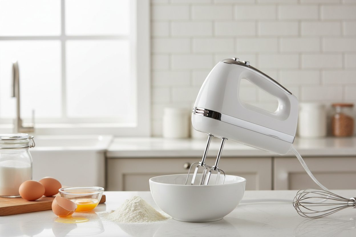 Electric hand mixer for baking and cooking