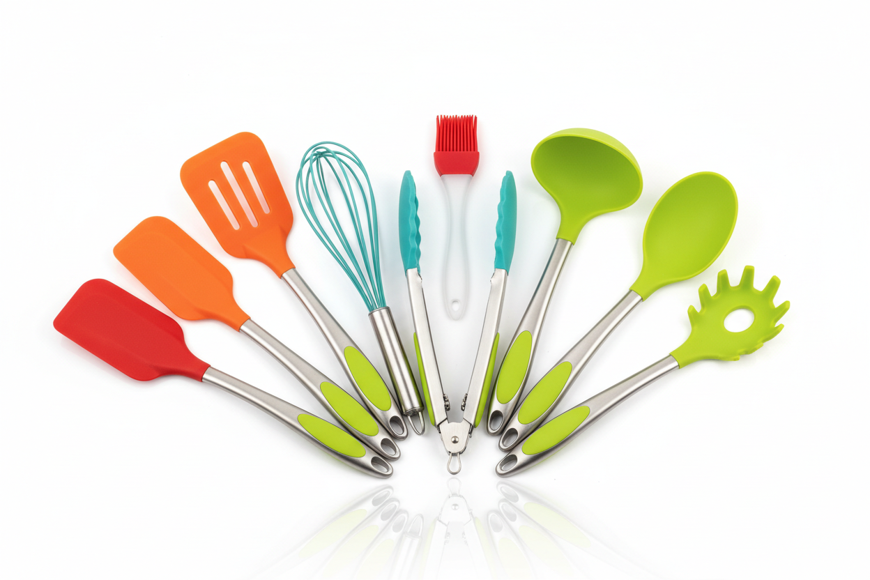 Silicone kitchen tools set for cooking and baking by CulinaryNest