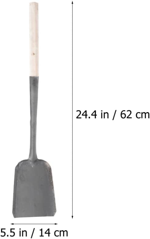 Alipis Coal Hand Shovel Scoop: Iron Fire Stove Ash Shovel Fireplace Trowel Charcoal Grill Ash Rake Wooden Fireplace Stove Pizza Oven Cleaner for Household Camping Kicthen