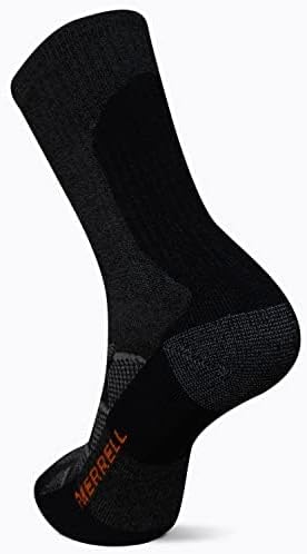 Merrell unisex-adult Men's and Women's Moab Hiking Mid Cushion Socks - Moisture Wicking & Arch Support