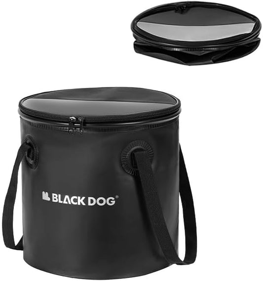 Blackdog 4.39 Gallon Camping Folding Bucket, Lightweight Folding Water Container with Handle & Lid, Fordable Bucket Wash Basin with Outlet Valve for Travelling Camping Hiking Fishing, EVA