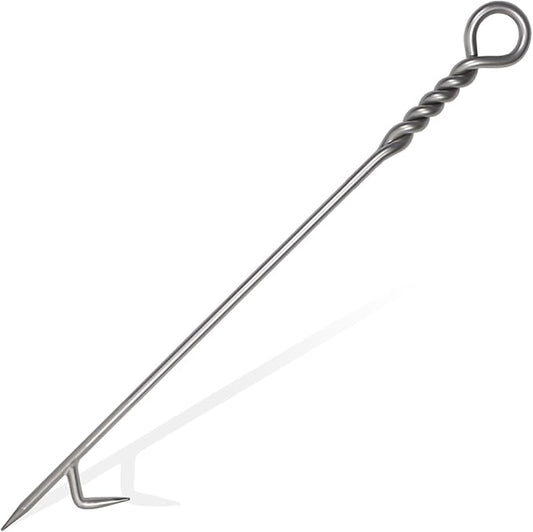 Fire Poker for Fire Pit 40in Twisted Rope Design 304 Stainless Steels Fireplace Poker Handmade Fire Pit Poker for Firewood Log Coals Campfire Wood Stove, Outdoor and Indoor Use