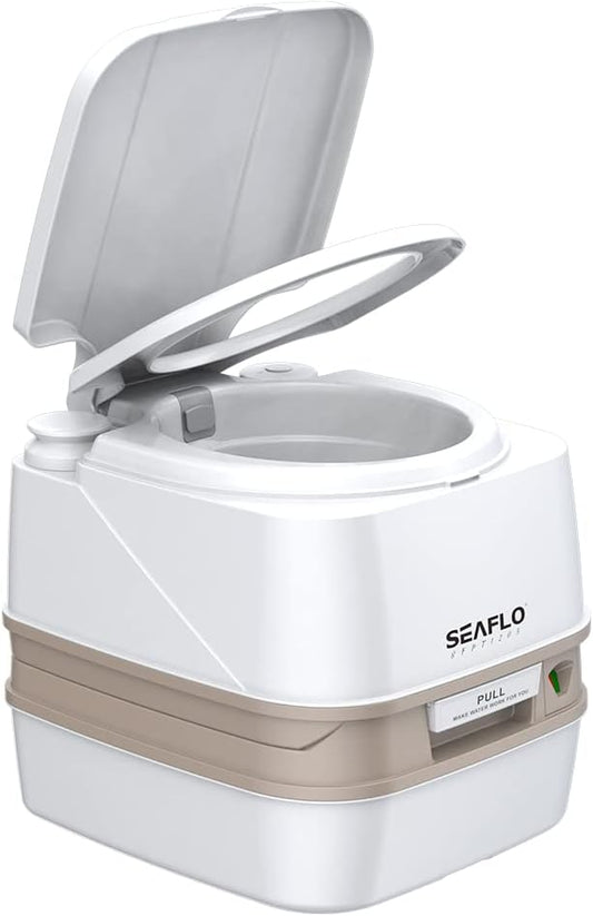 SEAFLO Portable Toilet for RV, Boat, and Camping (3.2 Gallon - Premium Ver.)
