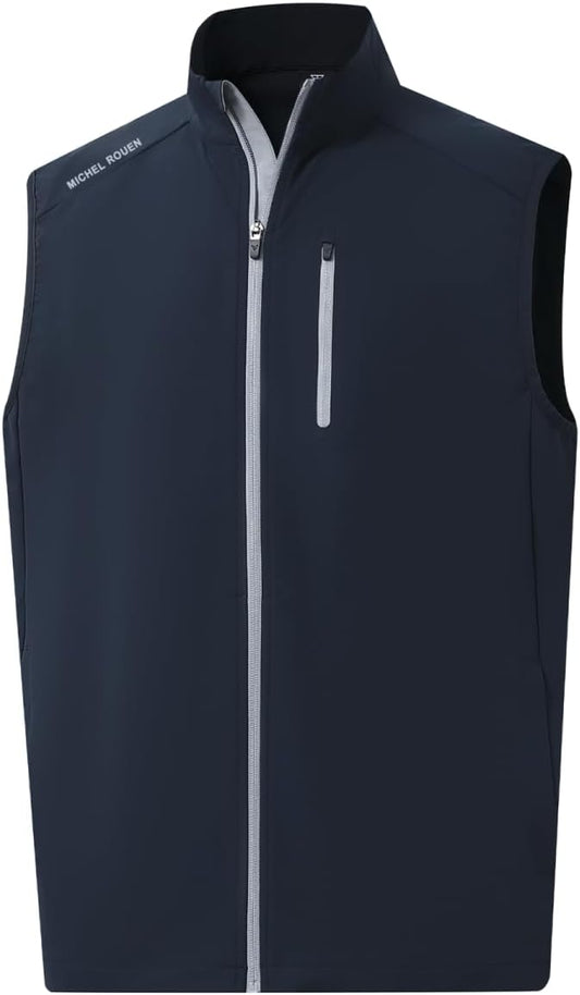 Rouen Mens Vests Outerwear Performance Lightweight Sleeveless Jacket Windproof Softshell Vests Sports Golf Vest for Men