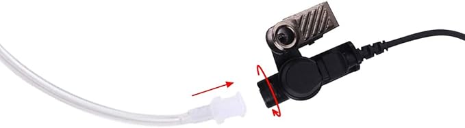 Covert Acoustic Tube Walkie Talkie Earpiece Surveillance Headset with Mic Compatible with CLS1110 Motorola Two Way Radio