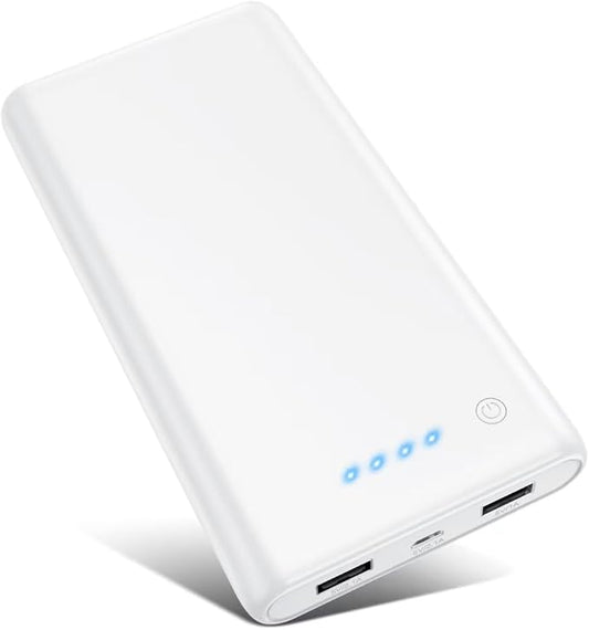 Portable Charger Power Bank 26800mah,Ultra-High Capacity Safer External Cell Phone Battery Pack,2 USB Output High Speed Charging Power bank Compatible with iPhone 16/15/14/13/12 Samsung Android-White