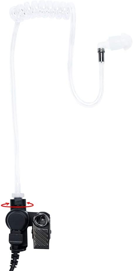 Covert Acoustic Tube Walkie Talkie Earpiece Surveillance Headset with Mic Compatible with CLS1110 Motorola Two Way Radio