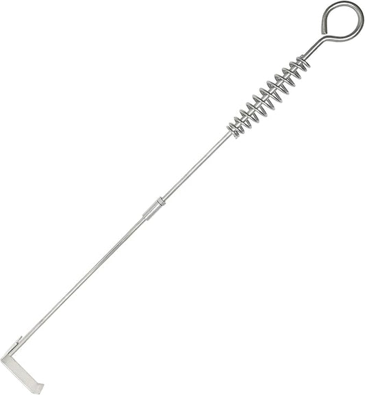 26.5" BBQ Ash Tool Poker Rake, Charcoal and Grill Cleaning Ash Tools for Big Green Egg, Kamado Joe and Other Charcoal Grills Corner Cleaner Accessories