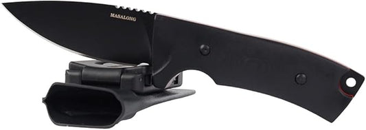 MASALONG Kni220 Survival Straight knife blade vg10 tactical fixed blade knife with sheath For camping hunting army (black)