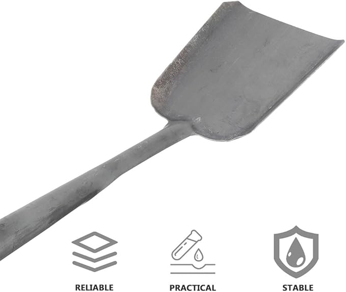 Alipis Coal Hand Shovel Scoop: Iron Fire Stove Ash Shovel Fireplace Trowel Charcoal Grill Ash Rake Wooden Fireplace Stove Pizza Oven Cleaner for Household Camping Kicthen