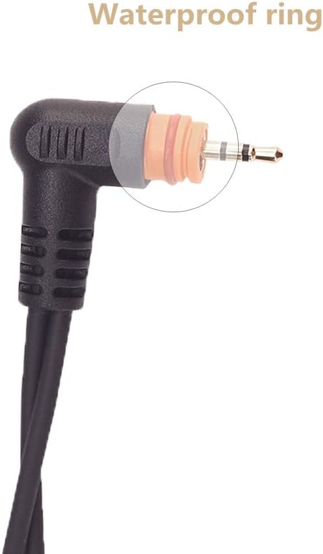 Translucent Acoustic Tube Earpiece PTT/Mic Compatible with Motorola Walkie Talkie (Compatible with SL300-C Style)