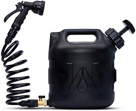 WaterPORT GoSpout 2 Gallon Portable Water Tank with Hose and Sprayer for Camping Showers, Rinsing Overlanding Gear, Vehicle Water Storage, Off Road Showers
