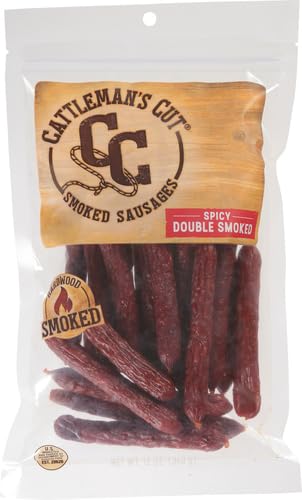Cattleman's Cut Spicy Double Smoked Sausages, 12 Ounce (Pack of 2)
