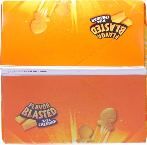 Goldfish Flavor Blasted Xtra Cheddar Cheese Crackers, 27.3 oz Carton (Pack of 2)