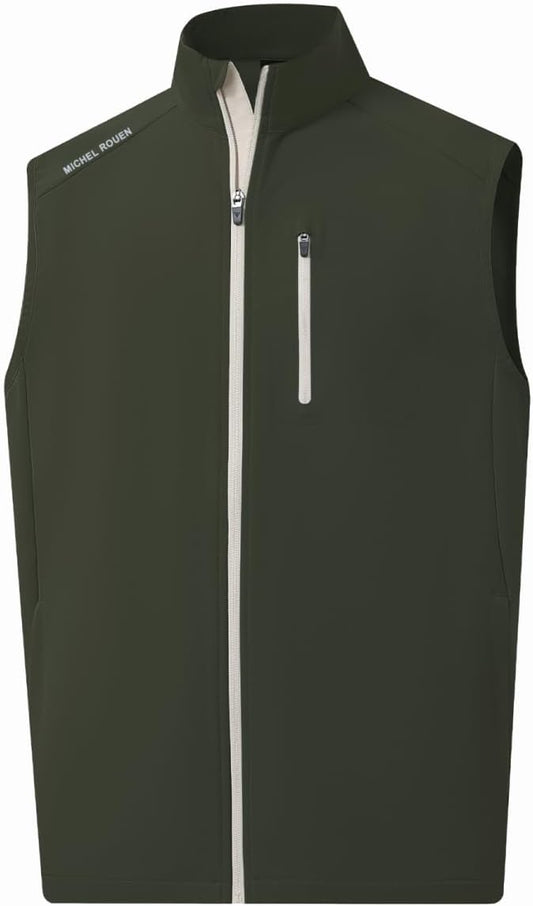Rouen Mens Vests Outerwear Performance Lightweight Sleeveless Jacket Windproof Softshell Vests Sports Golf Vest for Men