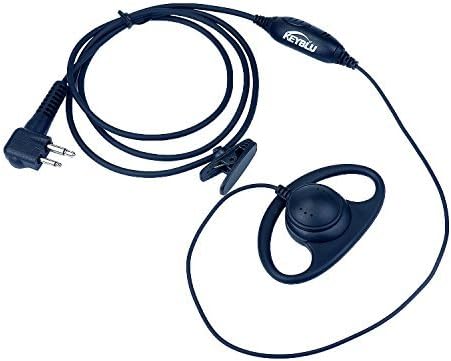 D-Ring Walkie Talkie Earpiece/Headset for CP200 CP200d CLS1410 CLS1110 CLS1413 CLS1450 Two Way Radio (Motorola)