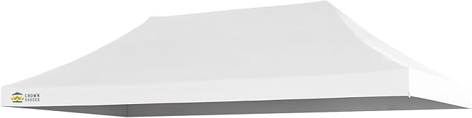 CROWN SHADES 10x20 Canopy Replacement Top - Only Compatible with Crown Shades M200B Series, Canopy Top Cover with Air Vent, White (Top Only)