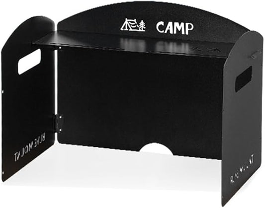 HUIOP Foldable Camping Wind Shield Portable Gas Stove Windproof Screen for BBQ Cooking