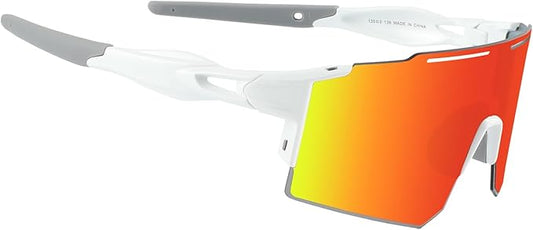 OULAIQI Cycling Sunglasses Polarized Sunglasses for Cycling Men Women with 1 Lens or 3 Interchangeable Lens Baseball Glasses