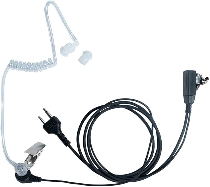 Covert Acoustic Tube Walkie Talkies Earpiece Headset with Mic PTT for Midland GXT1000VP4 LXT500VP3 GXT1050VP4 GXT1000XB(10 Pack)