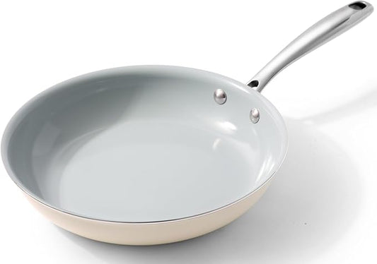 Nonstick Frying Pans Ceramic Skillet: 8Inches Non Stick Egg Fry Pan - PFOA PTFE PFAS Free