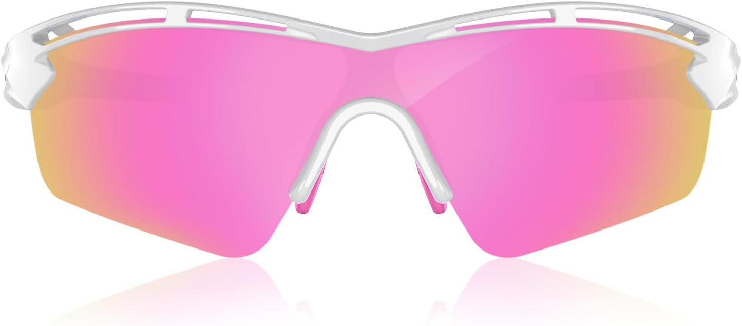 Rosemal Sports Sunglasses Polarized Cycling Sunglasses Running Driving Fishing Hiking for Men Women UV400 TAC TR90