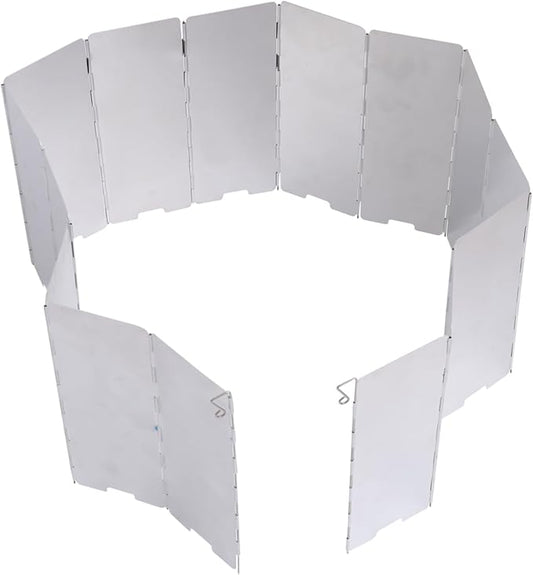 Outdoor Aluminum Alloy BBQ Windshield Cooking Shield for Camping Picnics Lightweight Durable Reduces Wind for Efficient Grilling