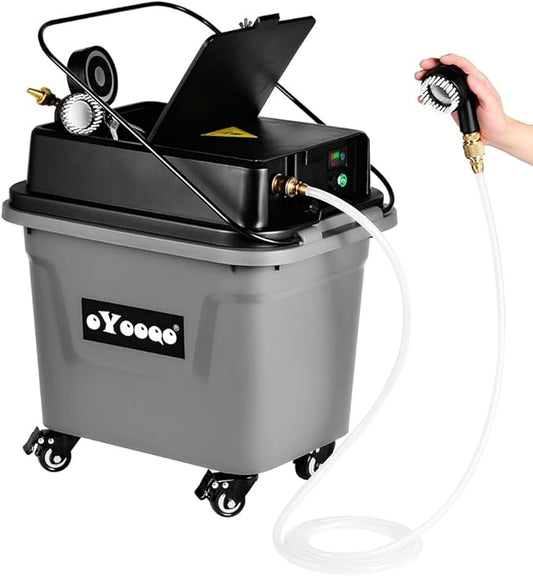 Multi Functional Cleaning Equipment 10-Gallon Water Tank: Outdoor Portable Shower, Car Washing, Pet Bathing,Watering Flowers- with Battery Display,Wheels, Handles, Storage Box