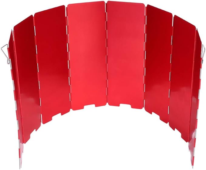 EVTSCAN 8 Plate Folding Outdoor Stove Windscreen Foldable Stove Windshield Outdoor Camping Accessory Cooking Gas Wind Shield