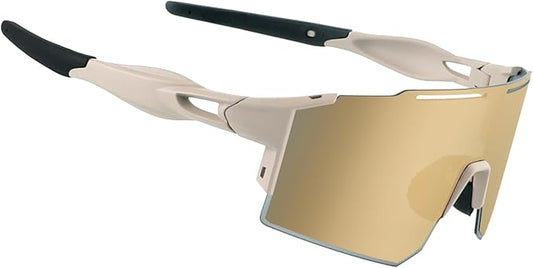 OULAIQI Cycling Sunglasses Polarized Sunglasses for Cycling Men Women with 1 Lens or 3 Interchangeable Lens Baseball Glasses