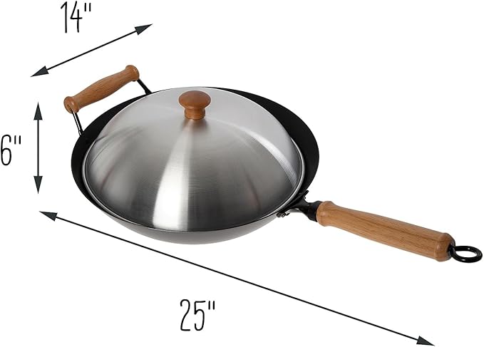 Joyce Chen 22-9938, Pro Chef 14 Inch 10 Piece Excalibur Non-Stick Wok Set