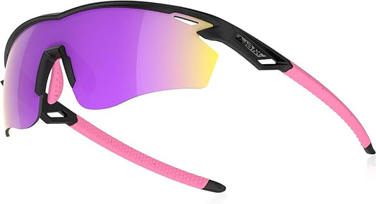 Polarized Sports Sunglasses for Men Women,Wrap Around Sun Glasses for Running Cycling Baseball Fishing Golf Hiking