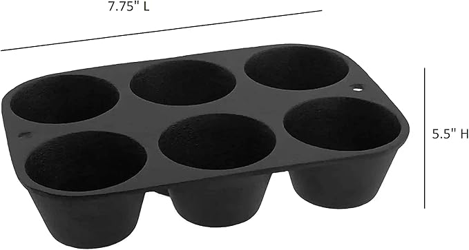 Old Mountain 10122 Cast Iron Muffin Pan - 6 Impression