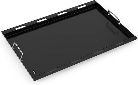 Stanbroil 6789 Full Size Griddle Insert for Weber Genesis 4-Burner 400 Series Gas Grill, Nonstick Coating Flat Top Griddle for Weber Genesis I&II 410 415 425s 435 440, Black