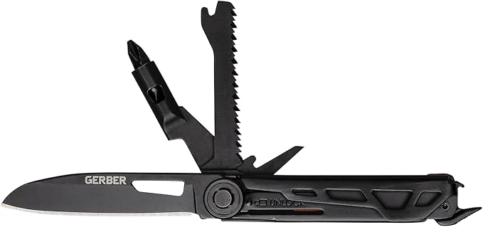 Gerber Gear Armbar Trade 8-in-1 Pocket Knife EDC Multitool with Blade, Pry Bar, and Hammer for Camping, Burnt Orange