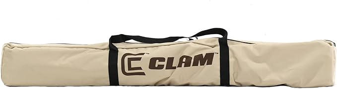 CLAM Traveler Pop-Up Screen Tent – 6x6 ft Portable Camping Gazebo Canopy, Tan – Instant Setup, Bug & Weather Protection, Lightweight Shelter for 4 People – Outdoor Events, Picnics, and Hiking