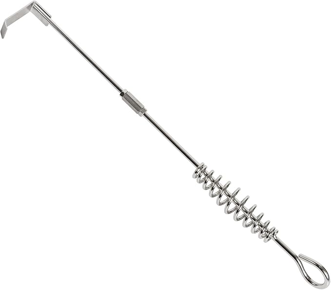 FIRELOOP 20" Stainless Steel Ash Tool Poker for Big Green Egg,Kamado Joe,and Charcoal Grills Durable 304 Stainless Steel,Detachable Handle,Fits Small Large Medium Big Green Egg (20 inches)