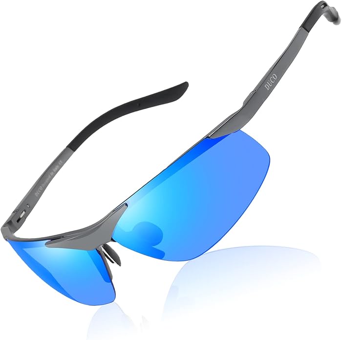DUCO Mens Sunglasses Polarized Sports Fishing Running Driving Carbon Fiber Sunglasses for Men UV400 Protection DC8277
