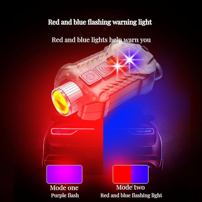 2-in-1 LED Headlamp Rechargeable, Sensing COB Headlamp Flashlight, IP65 Waterproof Magnetic 9 Modes Head Light for Adults Night Running Camping, Fishing, Hiking, Repair and Gift (Green)