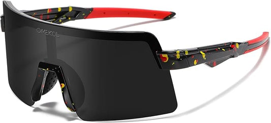 OMEKOL Two Sizes For Adults and Youth Polarized Sunglasses Men Women Outdoor Sport Baseball Glasses UV400 Cycling Eyewear