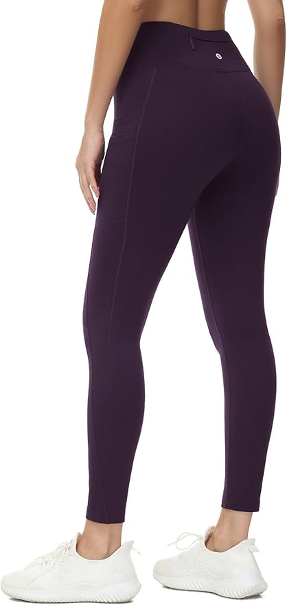 baleaf Women's Fleece Lined Leggings Water Resistant Thermal Winter Warm Tights High Waisted with Pockets Running Gear