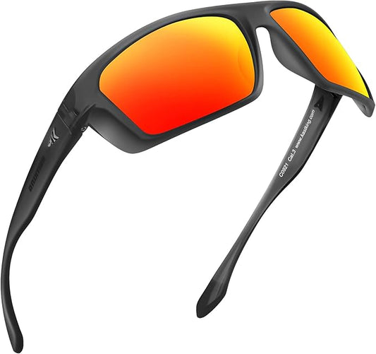 KastKing Huzzah Polarized Sport Sunglasses for Men and Women, Ideal for Driving Fishing Cycling and Running,UV Protection