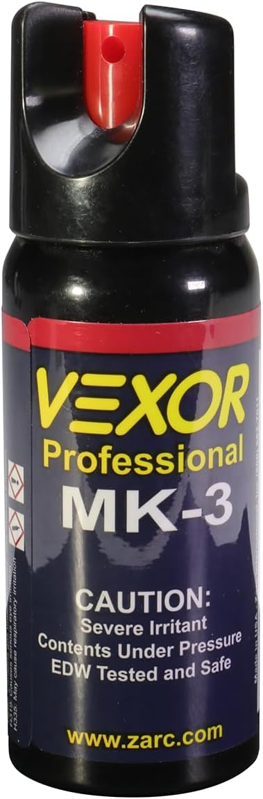 Vexor Pepper Spray Maximum Police Strength, Up to 15 -Foot Range, Twist Top Safety for Quick and Accurate Aim, Protection for Women and Men