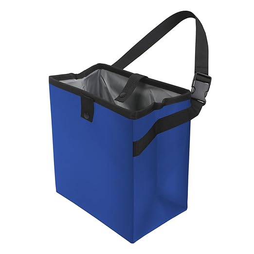 Homelove Car Trash Can, Leak-Proof Waterproof Trash Bin Collapsible Portable Auto Garbage Bag Large Capacity Trashcan Storage Bag Multipurpose Car Organizer Hanging (Blue)