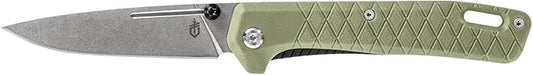 Gerber Gear Zilch Pocket Knife - 3.1" Plain Edge Blade Folding Knife - EDC Gear and Equipment - Lichen Green