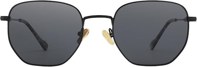 ZENOTTIC Hexagon Polarized Retro Sunglasses for Men Women-Vintage Metal Frame Design UV Protection Trendy Fashion Shades