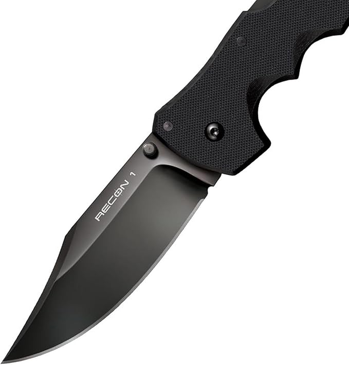 Cold Steel Recon 1 4" S35VN Razor-Sharp Blade 5.375" G-10 Handle Tactical Folding Knife w/Tri-Ad Lock, Ambidextrous Pocket/Belt Clip