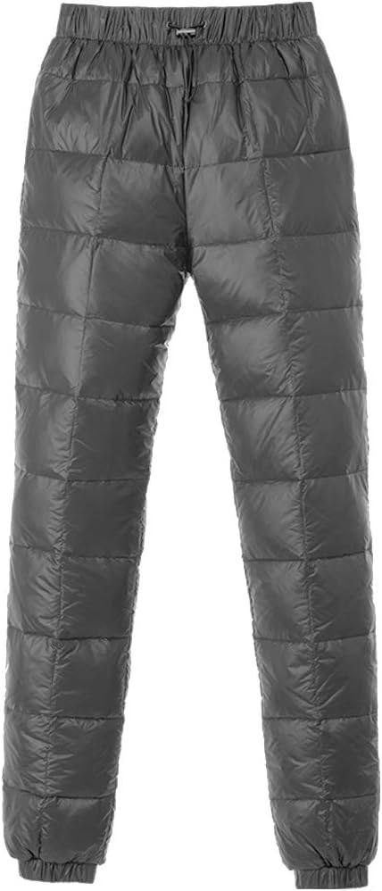 Men's Winter Warm Loose Utility Down Pants Sassy High Waisted Nylon Compression Snow Trousers