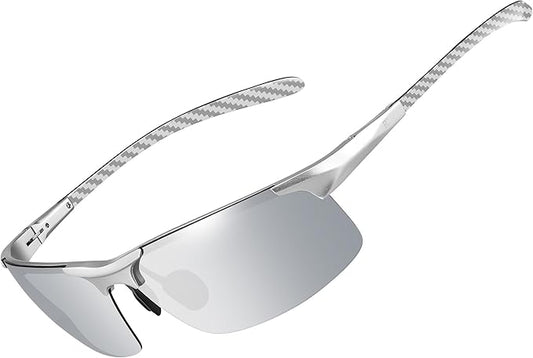 BIRCEN Polarized Carbon-Fiber Sunglasses for Men: Ultralight UV Protection Sun Glasses for Outdoor Sports Fishing Golf Hiking