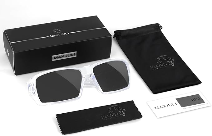 MAXJULI Polarized Wrap Around Sports Sunglasses for Big Heads Men Women UV400 Protection Sun Glasses 8232